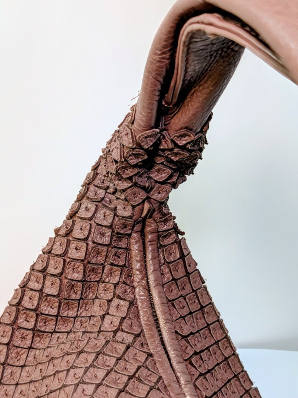 Bottega Veneta Light Brown "Frayed" Intrecciato Nappa Veneta Hobo - Picture 9 of 12